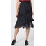 Missguided Spódnica 'Irregular Spot Layered Skirt Black' MGD0164001000001