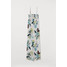 H&M MAMA Długa sukienka z dżerseju 0708492001 Biały/Kwiaty