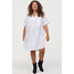 H&M H&M+ Sukienka z domieszką lnu 0754104001 Biały