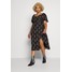 Fashion Union Plus FLORAL WRAP FRONT MIDI DRESS Sukienka letnia black FAJ21C01Y