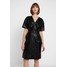 NA-KD V FRONT BUCKLE BELT DRESS Sukienka letnia black NAA21C082