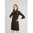 Warehouse CHECK PONTE DRESS Sukienka z dżerseju black WA221C0MS