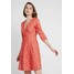 Dorothy Perkins RUCHED SLEEVE SKATER DRESS Sukienka z dżerseju red DP521C22C