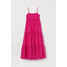 H&M Sukienka z lyocellem 0749663001 Wiśniowy