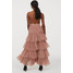 H&M Sukienka z tiulowym dołem 0807719001 Antyczny róż