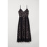 H&M Koronkowa sukienka 0608007017 Czarny