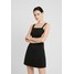 Calvin Klein Jeans MILANO LOGO STRAP SLIP DRESS Sukienka z dżerseju black C1821C04N