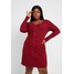 Glamorous Curve ZIP THROUGH LONG SLEEVE DRESS Sukienka letnia burgundy GLA21C06T