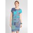 Quiosque Wzorzysta prosta sukienka w odcieniach niebieskiego 4JN003851