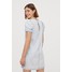 H&M Trapezowa sukienka dżinsowa 0838806002 Jasnoniebieski denim