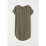 H&M Sukienka typu T-shirt 0401044005 Zieleń khaki