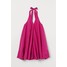 H&M Sukienka z lyocellem 0778183002 Wiśniowy