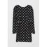 H&M Sukienka z krepy 0806243004 Czarny/Białe kropki