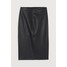 H&M Skórzana spódnica ołówkowa 0842117002 Czarny
