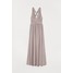 H&M Długa sukienka plisowana 0718086002 Jasny brązowoszary