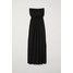H&M Długa sukienka 0220094007 Czarny
