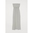 H&M Długa sukienka 0220094011 Biały/Paski