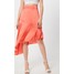 Missguided Spódnica 'Satin Asymmetric Skirt Coral' MGD0387001000004
