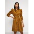 Selected Femme CORDUROY SHORT DRESS Sukienka koszulowa bronze brown SE521C0SM
