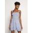 Hollister Co. SMOCKED TIER BARE DRESS Sukienka letnia blue/white H0421C022