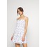 Hollister Co. SMOCKED TIER BARE DRESS Sukienka letnia white ditsy H0421C022