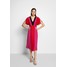KARL LAGERFELD PLEATED COLOUR BLOCK DRESS Sukienka letnia red/fuchsia K4821C02E