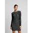 Calvin Klein Jeans LONG SLEEVE DRESS Sukienka etui black C1821C04J