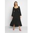 Who What Wear THE PUFFSLEEVE MIDI DRESS Sukienka letnia black WHF21C00S