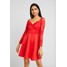 Nly by Nelly OFF SHOULDER SKATER Sukienka etui red NEG21C01F