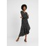Wallis Tall MONO SPOT WRAP MIDI DRESS Długa sukienka black WAF21C013