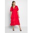 Who What Wear THE RUFFLE MIDI DRESS Sukienka letnia carmine red WHF21C003