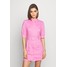 Glamorous PUFF SLEEVE BELTED MINI DRESS Sukienka koszulowa hot pink GL921C0KC