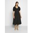 Who What Wear WAIST DETAIL MIDI DRESS Sukienka letnia black WHF21C008