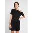 NA-KD OFF SHOULDER RELAXED Sukienka z dżerseju black NAA21C08Z