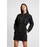 Topshop ZIP SHIRT DRESS Sukienka jeansowa black denim TP721C16O
