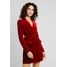 Missguided PLUNGE O RING BELTED BLAZER DRESS Sukienka letnia red M0Q21C1EV
