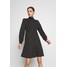 Wallis SPOT SHIRRED NECK SWING DRESS Sukienka z dżerseju black/white WL521C0S5