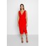 WAL G. LAYERED MIDI DRESS Sukienka koktajlowa red WG021C0FE
