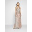 Maya Deluxe DEEP V NECK EMBELLISHED MAXI DRESS WITH CUT OUT BACK Suknia balowa nude/multi M2Z21C05L