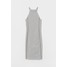 H&M Dopasowana sukienka 0721583002 Szary melanż