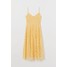 H&M Koronkowa sukienka 0608007001 Żółty
