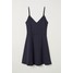 H&M Krótka sukienka z dżerseju 0496762005 Ciemnoniebieski/Kropki