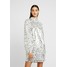 Nly by Nelly HIGH NECK SEQUIN DRESS Sukienka letnia silver NEG21C05B