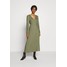 Cotton On WRAP LONG SLEEVE MIDI DRESS Sukienka letnia green C1Q21C00U