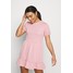 Miss Selfridge Petite CRINKLE BALLOON SLEEVE DRESS Sukienka z dżerseju pink PY021C04Y