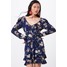Boohoo Sukienka 'Rouched Sleeve Floral Tea Dress' BOH0568001000002