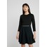 Calvin Klein Jeans MID SLEEVE MILANO LOGO ELASTIC Sukienka letnia black C1821C04L