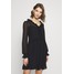 New Look DOBBY RUFFLE FRONT SMOCK MINI Sukienka letnia black NL021C14N