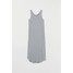 H&M Długa sukienka z dżerseju 0635222001 Jasnoszary melanż
