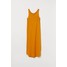 H&M Długa sukienka z dżerseju 0635222001 Musztardowożółty
